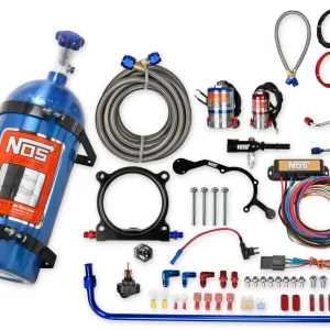 NOS PLATE WET NITROUS SYSTEM - FORD 2015-2017 Ford Mustang w/ 5.0L Coyote V8 Engine. Includes 10 lb Blue Bottle and 80mm Plate  Part #  02126NOS