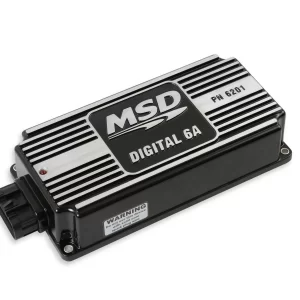 MSD DIGITAL 6A IGNITION CONTROL - BLACK Compatible with 4, 6, or 8 Cylinder Engines - Built-in LED for System Checks  Part #  62013