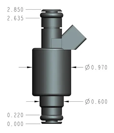HOLLEY EFI 120 LB/HR PERFORMANCE FUEL INJECTORS - SET OF 8 Bosch/EV1 Style - Low Impedance - Maximum Horsepower: 1900 Part # 522-128 - Image 5