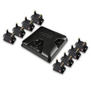 MSD PRO 600 CDI IGNITION AND COIL KIT - BLACK COILS 8-Channel Capacitive Discharge Race Ignition - 8280 High Output Coils - High Cylinder Pressure, High HP Engines utilizing Coil-Near-Plug Ignition  Part #  80003-8HO