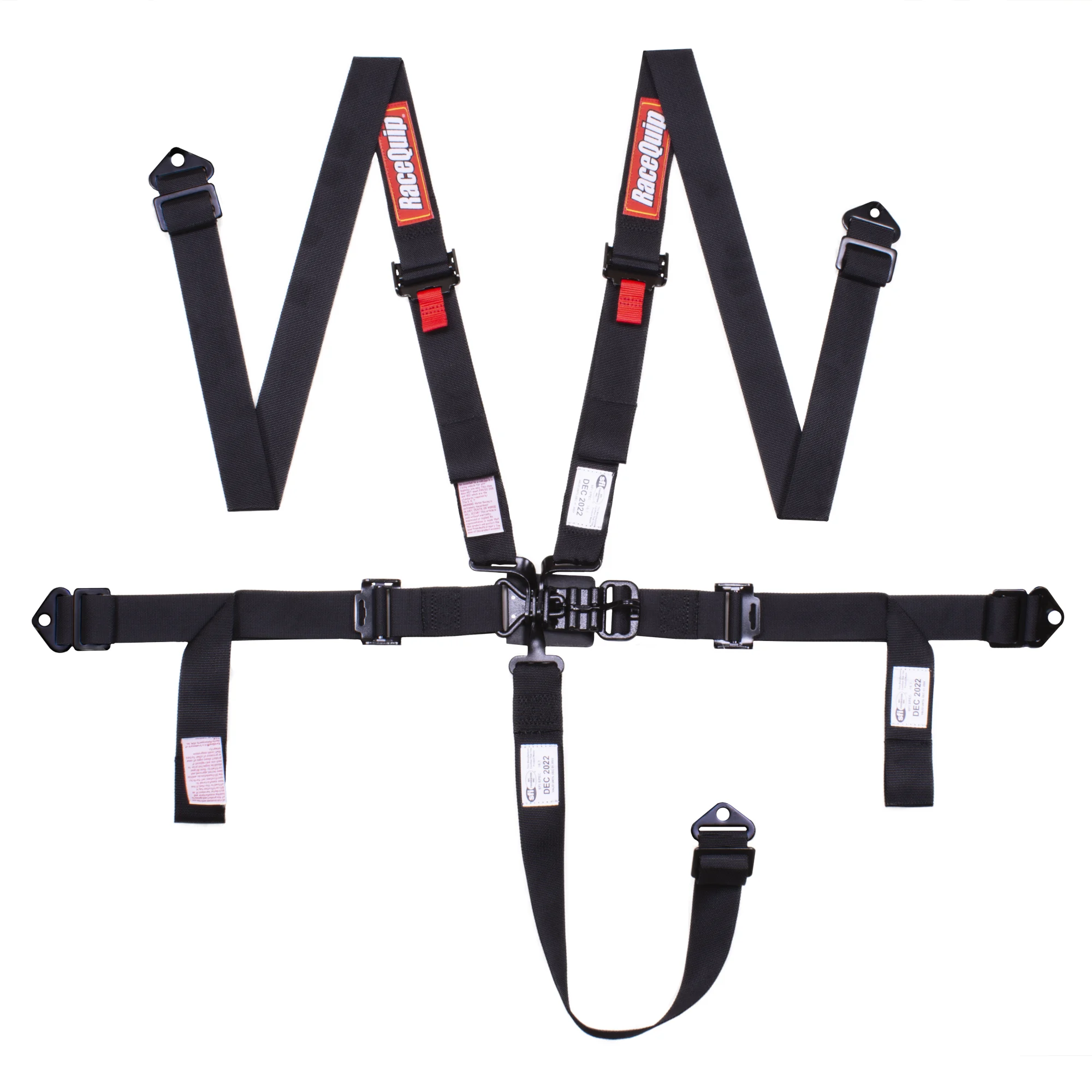 RACEQUIP RACEQUIP LATCH & LINK 5 POINT HARNESS SET Black - 2 in. Belts Part # 811001RQP