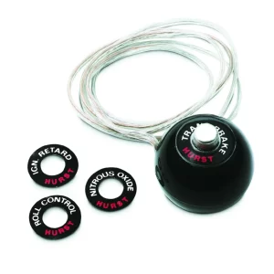 HURST SHIFT KNOB - NO PATTERN - BLACK - 12 VOLT SWITCH Fits Shifters with 7/16-20 Threads  Part #  1630050