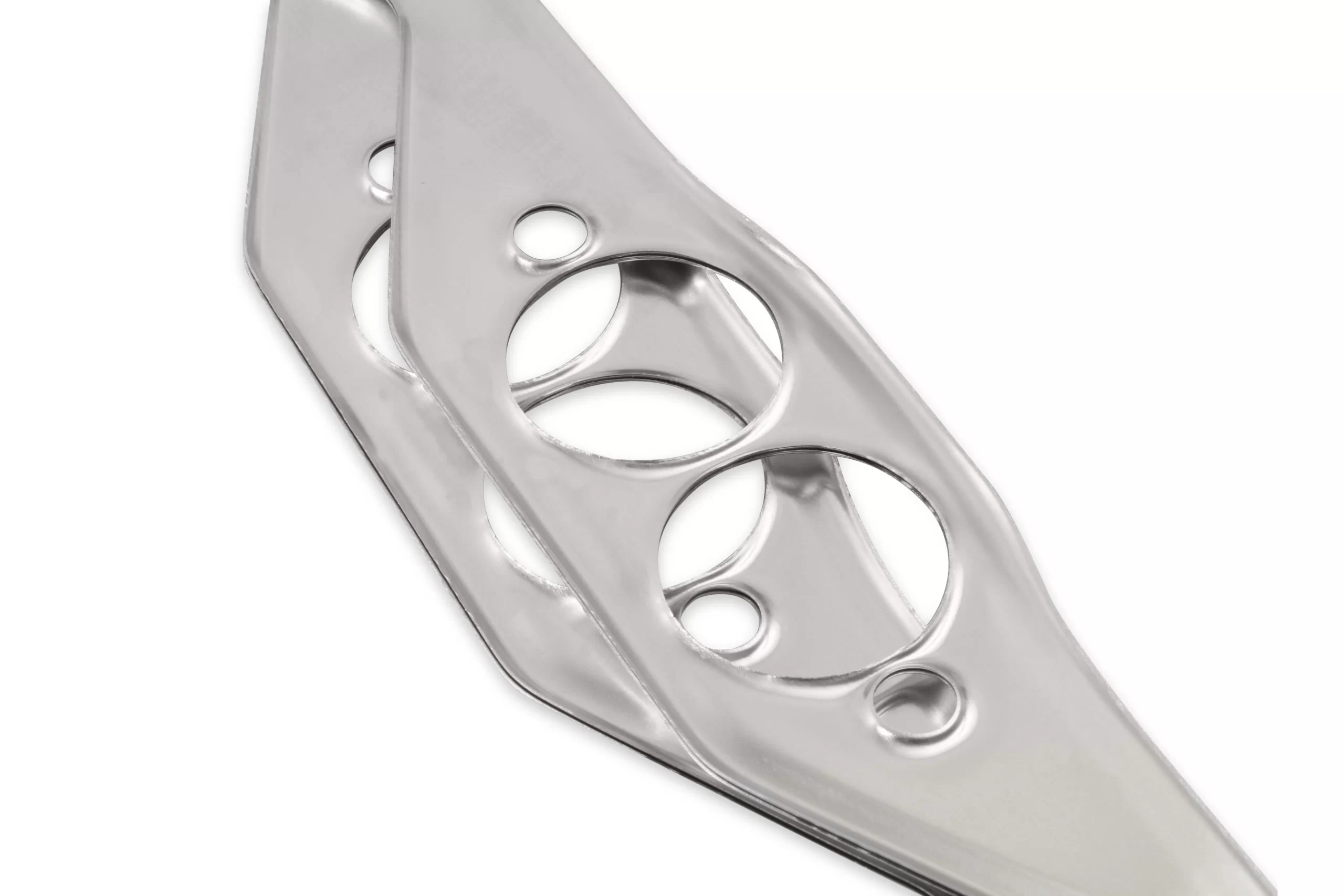 FLOWTECH HEADER GASKETS - ALUMINUM-LAYERED - 262-400 CHEVROLET SMALL BLOCK GEN I 1955-91 Flowtech, Dead Soft Layered Aluminum Material, Round Ports Part # 99150FLT - Image 2