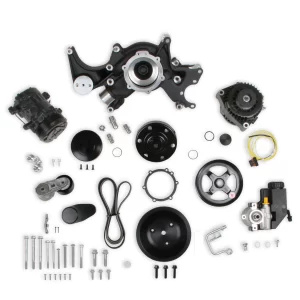HOLLEY BIG BLOCK CHEVY MID-MOUNT COMPLETE ACCESSORY SYSTEM Big Block Chevy Mid-Mount Complete Accessory System- Black Finish  Part #  20-242BK
