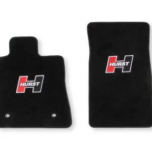 HURST ELITE SERIES LOGO FLOOR MAT SET Fits all 2016-2022 Chevrolet Camaro models.  Part #  6371003