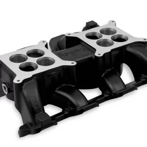 HOLLEY LS CARBURETED MANIFOLD - 2X4 DUAL PLANE - BLACK GM LS1/LS2/LS6 Holley Carbureted 2x4160 Dual Plane Intake Manifold, LS Gen 3 LS1/LS2/LS6 engines w/black ceramic coating  Part #  300-120BK