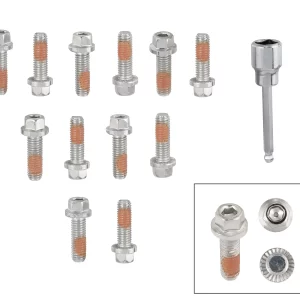MR. GASKET HEADLOCK LOCKING HEADER BOLTS - M8-1.25 X 25MM - SET OF 12 Fits GM LS Series Engines  Part #  2235G