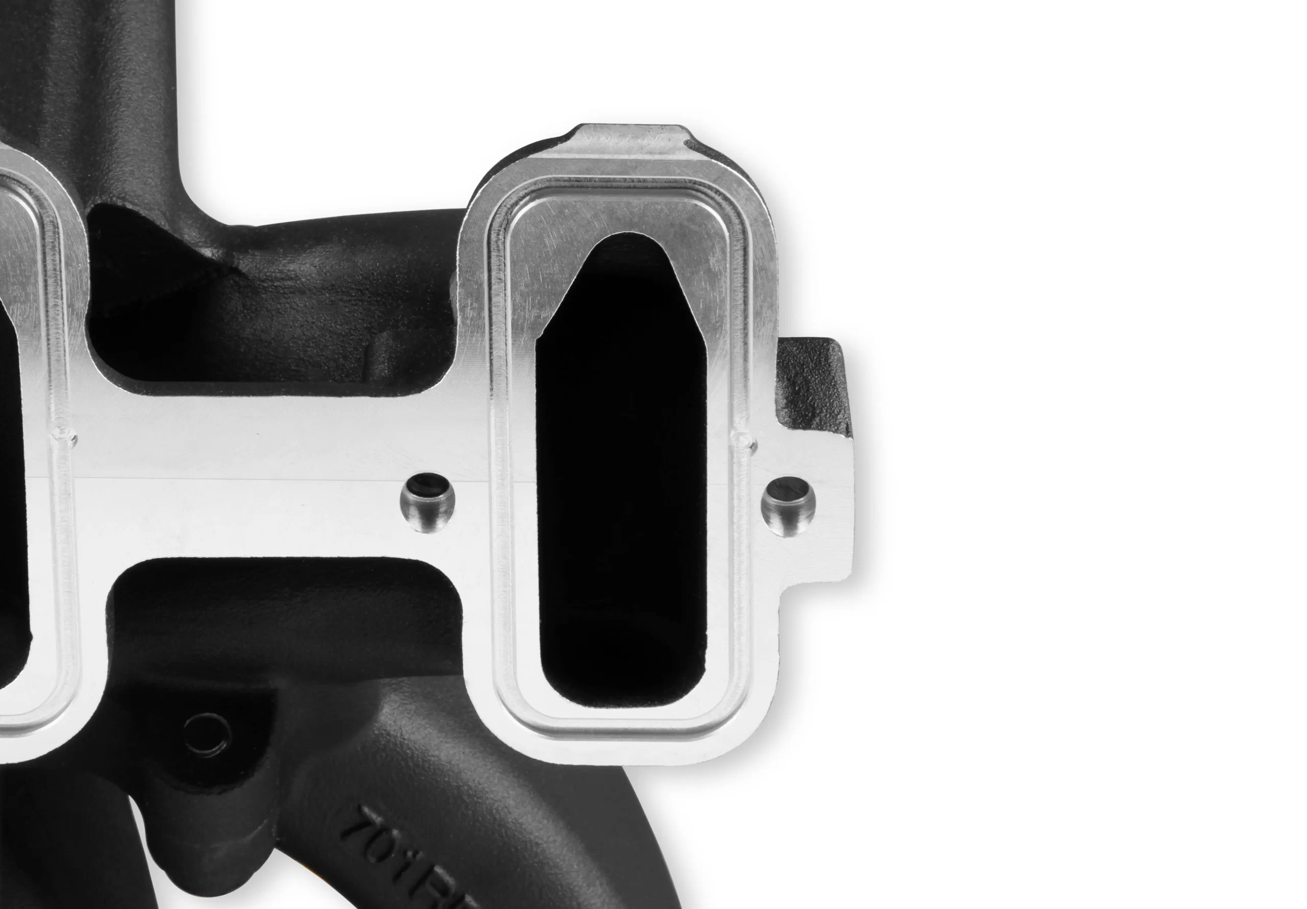 HOLLEY SINGLE PLANE 4500 CARBURETED SPLIT-DESIGN RACE INTAKE MANIFOLD- GM LS1/LS2/LS6 Split-Design Race Intake Manifold- GM LS1/LS2/LS6 Carbureted with Black Finish Part # 300-295BK - Image 5