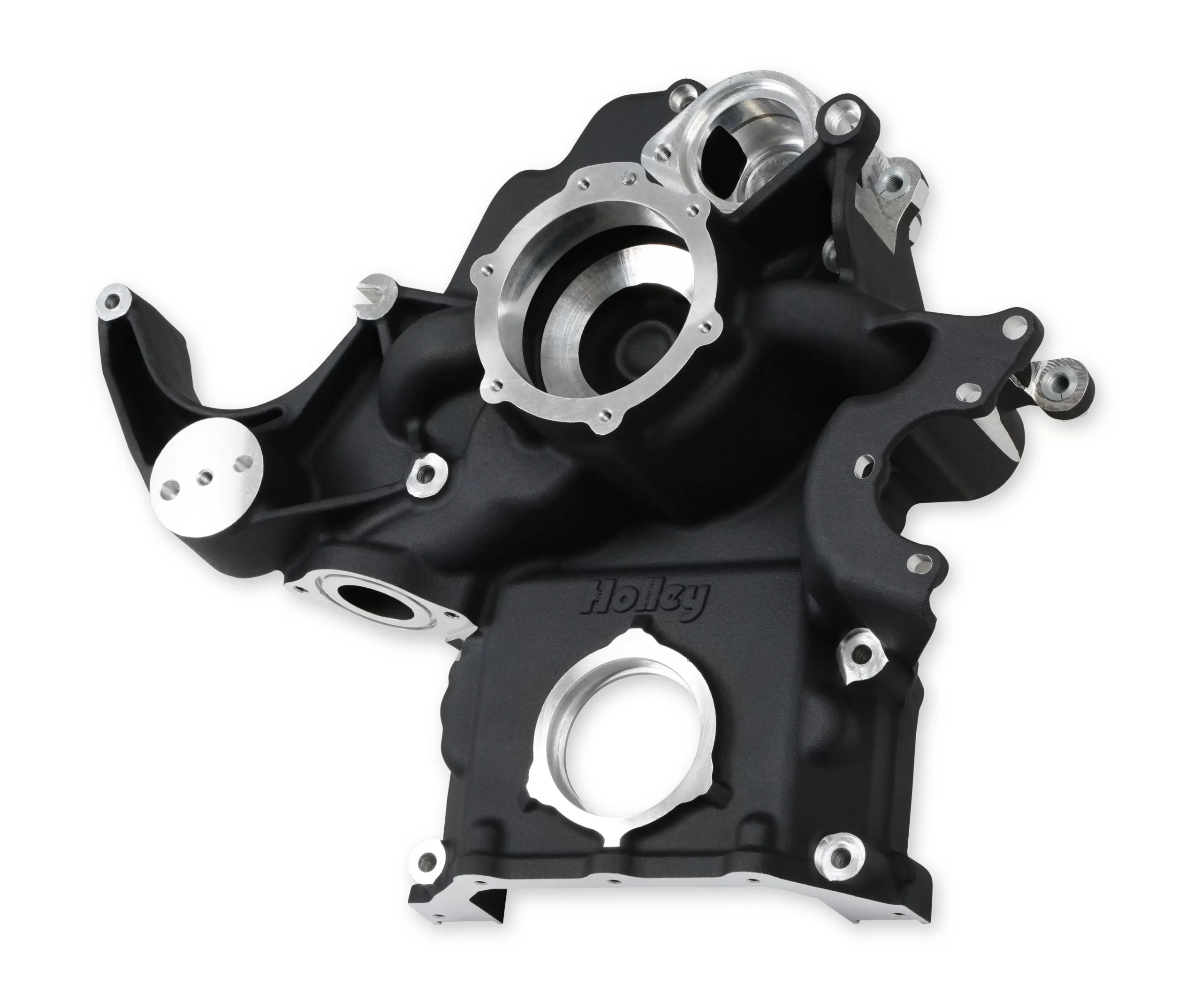 HOLLEY BLACK MID-MOUNT COMPLETE ACCESSORY SYSTEM Gen III Hemi Engine - VVT - Fits 2009 & Up 5.7L & 2011 & Up 6.4L Engines - Black Finish - Factory Style Damper Damper Style - Cast Damper Engine - Gen III Hemi - VVT Finish - Black Part # 20-291BK - Image 5