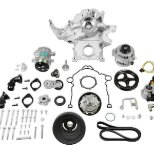 HOLLEY MID-MOUNT COMPLETE ACCESSORY SYSTEM Gen III Hemi Engine - VVT - Fits 2009 & Up 5.7L & 2011 & Up 6.4L Engines - Natural Cast Finish - Factory Style Damper   Damper Style - Cast Damper    Engine - Gen III Hemi - VVT    Finish - Cast Part #  20-291