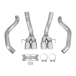 HOOKER BLACKHEART AXLE-BACK EXHAUST SYSTEM 2009-2013 C6 Corvette Axle-Back 3 inch Exhaust System without Mufflers, 304 SS  Part #  70401316-RHKR