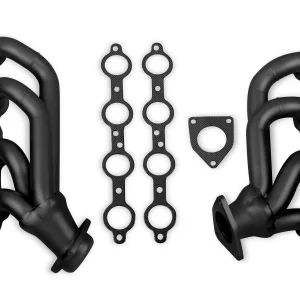 FLOWTECH SHORTY HEADERS - BLACK PAINTED Fits 02-13 Chevy Silverado/Tahoe/Avalanche/Suburban and GMC Sierra V-8 4.8L/5.3L, Tube Size 1-5/8" O.D., Black High Temp Paint, C.A.R.B. EO# D-115-20  Part #  91843FLT
