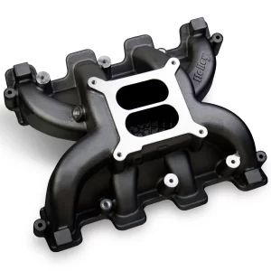 HOLLEY DUAL PLANE CARBURETED INTAKE - GM LS3/L92 - BLACK All GM LS Gen III or IV engines equipped with LS3/LS92 style rectangular port cylinder heads- Black Finish  Part #  300-129BK