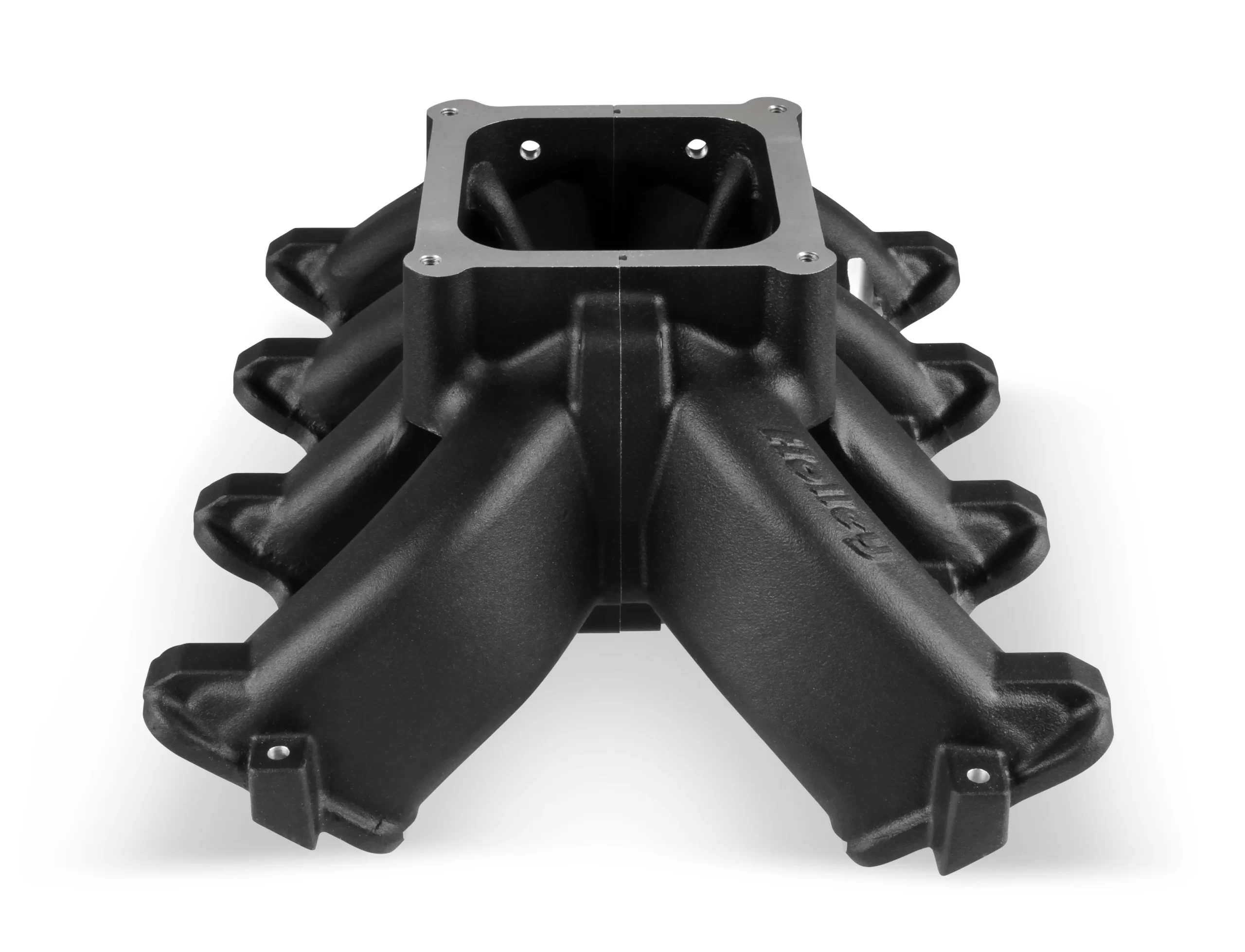 HOLLEY SINGLE PLANE 4500 CARBURETED SPLIT-DESIGN RACE INTAKE MANIFOLD- GM LS1/LS2/LS6 Split-Design Race Intake Manifold- GM LS1/LS2/LS6 Carbureted with Black Finish Part # 300-295BK - Image 7