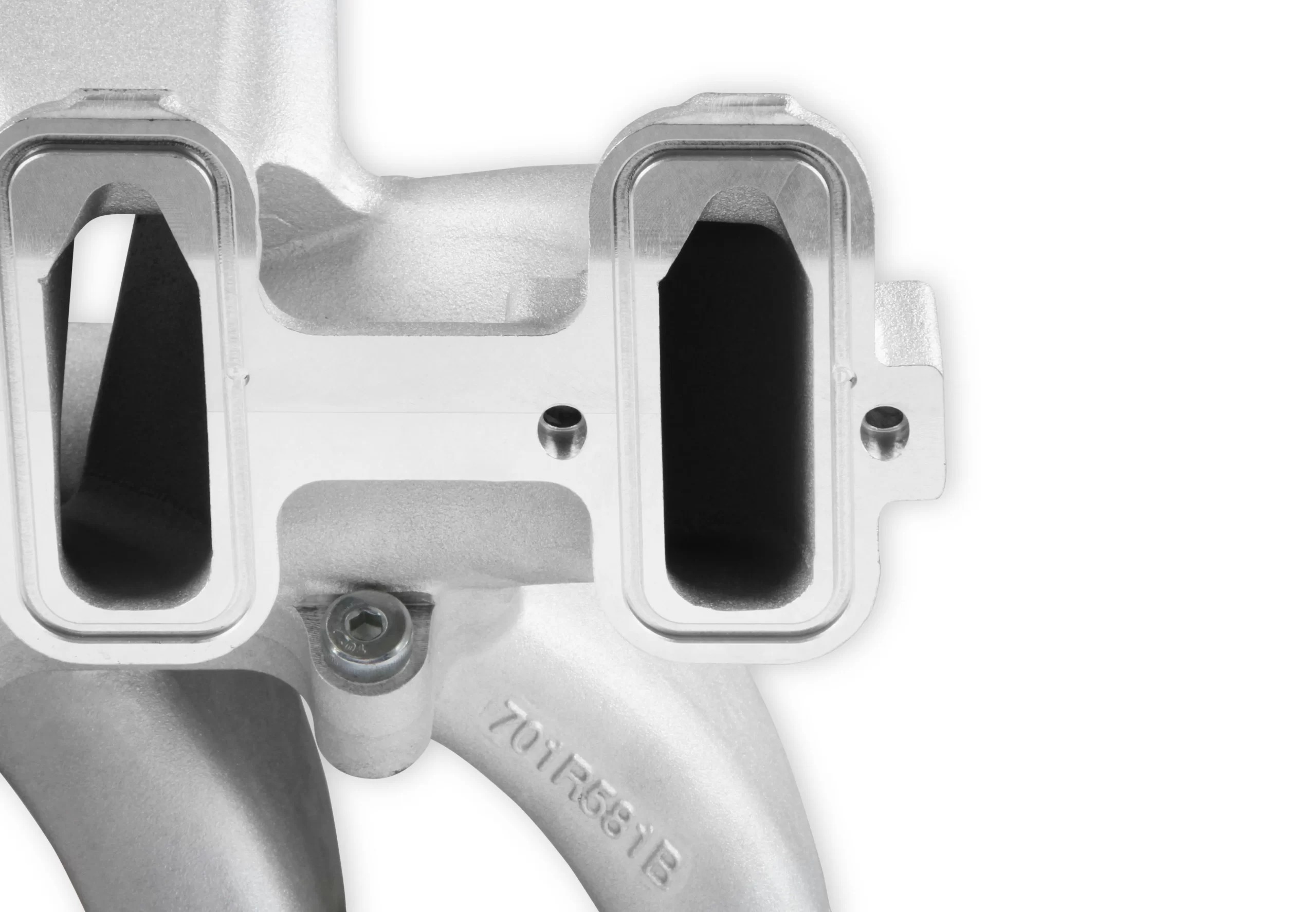 HOLLEY SINGLE PLANE 4500 CARBURETED SPLIT-DESIGN RACE INTAKE MANIFOLD- GM LS1/LS2/LS6 Split-Design Race Intake Manifold- GM LS1/LS2/LS6 Carbureted with Cast Finish Part # 300-295 - Image 7