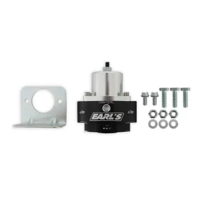 EARL'S BILLET CARBURETED BY-PASS FUEL PRESSURE REGULATOR Hot Street/Race Carbureted Applications Two Port Adjustable from 4.5 to 9 PSI  Part #  12847ERL