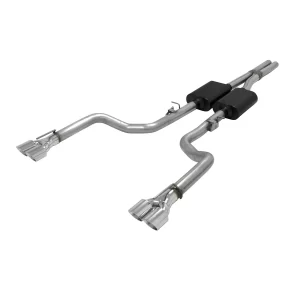 FLOWMASTER AMERICAN THUNDER CAT-BACK EXHAUST SYSTEM 2015-2023 Dodge Challenger Hellcat, Demon, SRT392, R/T Scat-Pack with 6.2L or 6.4L engine and 2017-2021 R/T with 5.7L engine. - Aggressive to moderate sound  Part #  817739