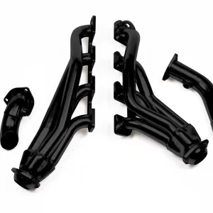 FLOWTECH SHORTY HEADERS - BLACK PAINTED 2004-2005 Dodge Ram 1500, 2WD & 4WD: 5.7L Hemi: Tube Size 1.5"  Part #  91946FLT
