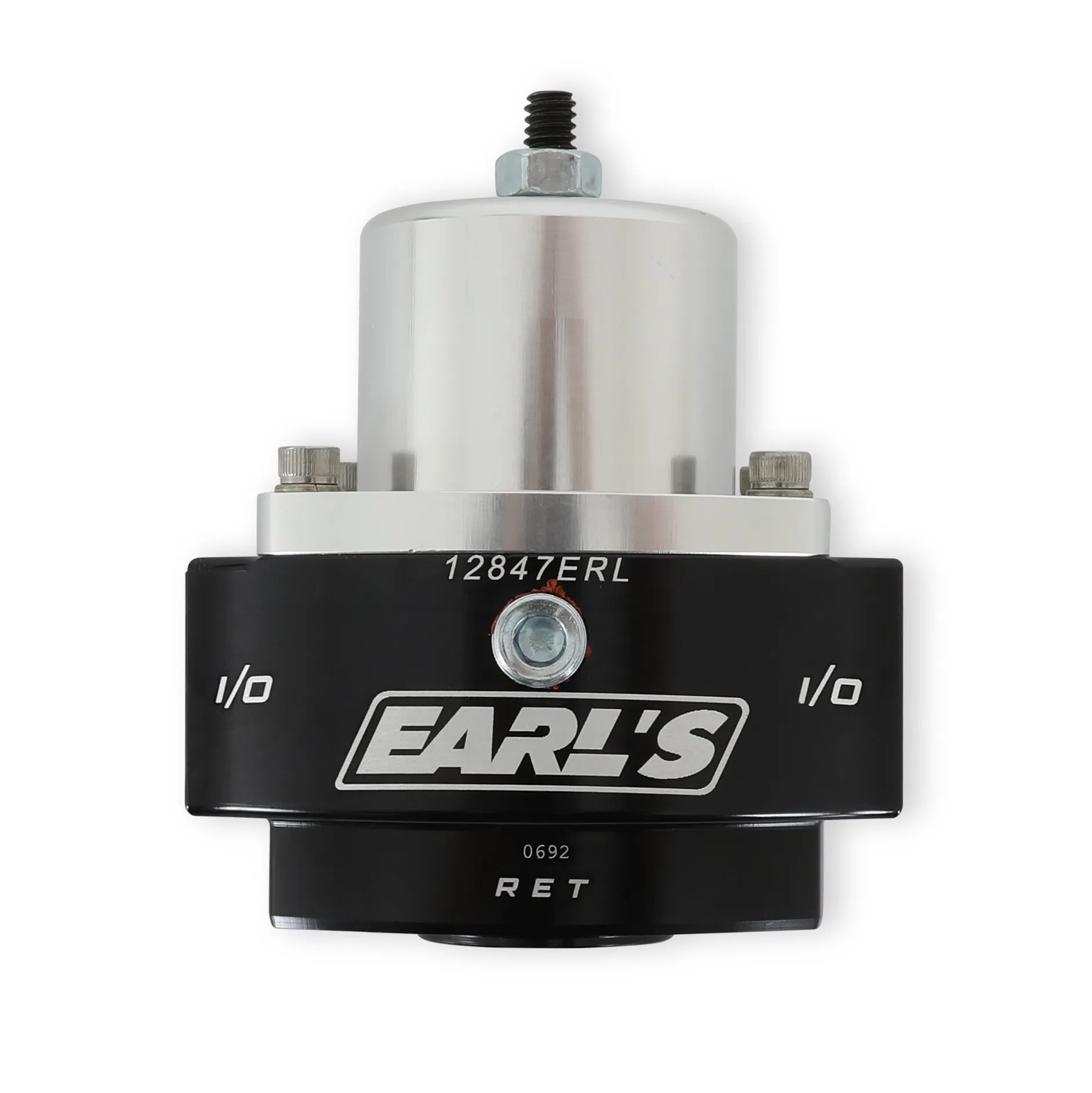 EARL'S BILLET CARBURETED BY-PASS FUEL PRESSURE REGULATOR Hot Street/Race Carbureted Applications Two Port Adjustable from 4.5 to 9 PSI Part # 12847ERL - Image 3