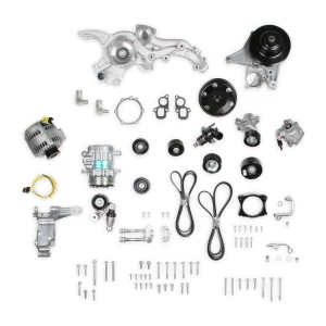HOLLEY PREMIUM MID-MOUNT COMPLETE ACCESSORY SYSTEM FOR GM GEN V LT4 DRY SUMP ENGINES Complete GM Gen V LT4 Accessory Drive System w/ Alt, P/S, A/C, Water Pump, Belts, and hardware.  Part #  20-221