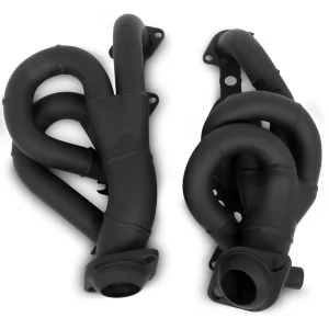 FLOWTECH SHORTY HEADERS - BLACK PAINTED 1997-2002 Ford F-150/250/Expedition, 2WD & 4WD: 4.6L, Tube Size 1.5"; Black Paint; 50-State Compliant header CARB EO #D-115-17.  Part #  91670FLT