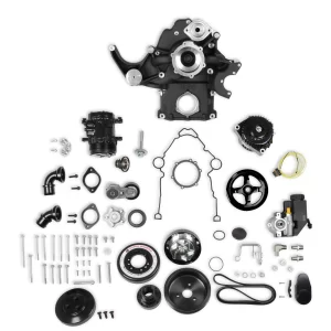 HOLLEY PREMIUM BLACK MID-MOUNT COMPLETE ACCESSORY SYSTEM Gen III Hemi Engine - VVT - Fits 2009 & Up 5.7L & 2011 & Up 6.4L Engines - Black Finish - SFI Certified Damper with Billet Aluminum Pulley   Damper Style - SFI Certified    Engine - Gen III Hemi - VVT    Finish - Black Part #  20-293BK