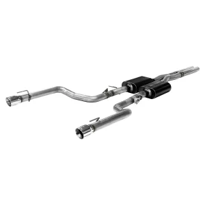 FLOWMASTER AMERICAN THUNDER CAT-BACK EXHAUST SYSTEM 2015-2023 Dodge Charger SRT 392, R/T Scat Pack models with 6.4L engine, and Hellcat with 6.2L engine. Retains factory MDS valve function. - Aggressive to moderate sound  Part #  817758
