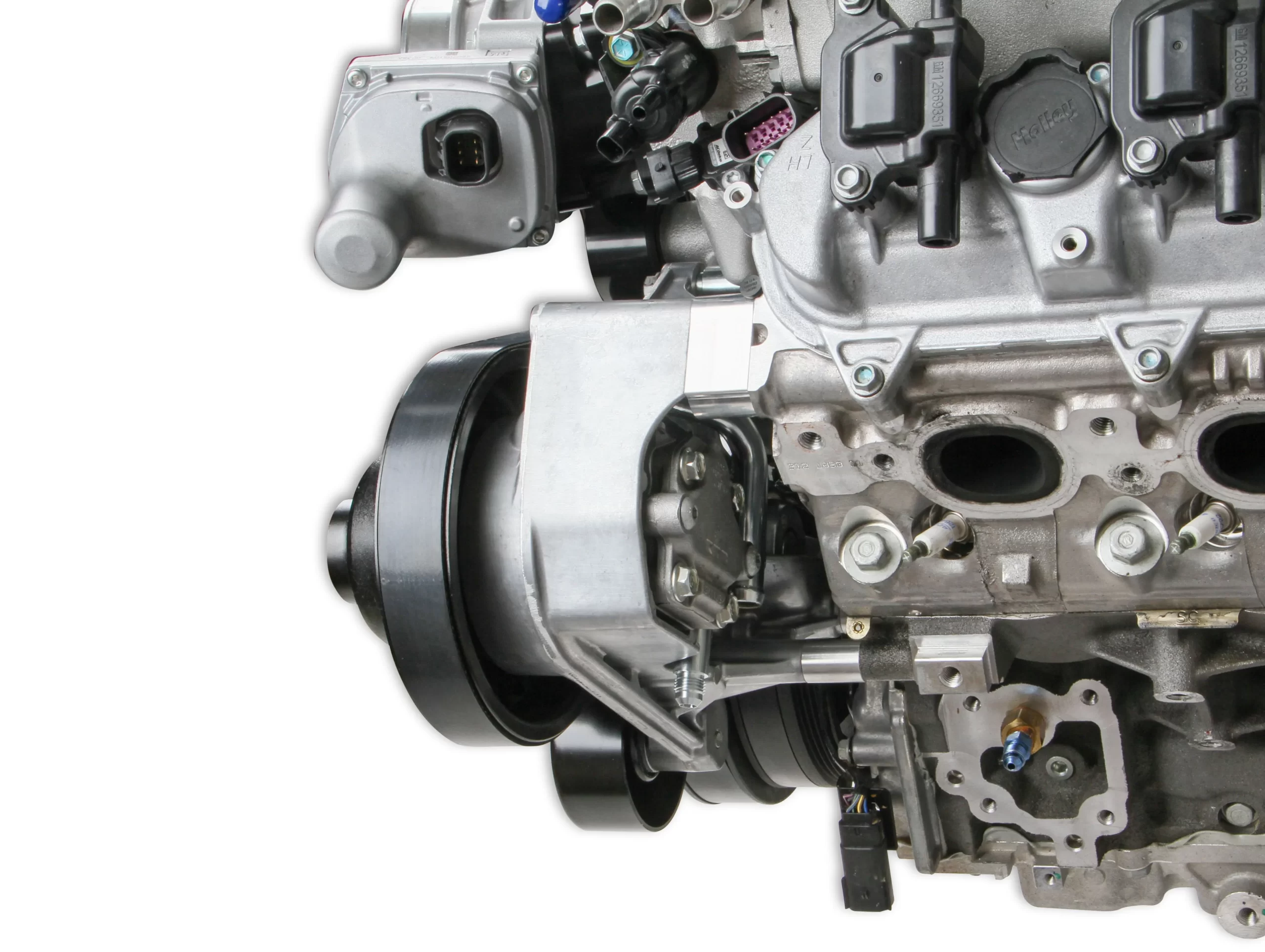 HOLLEY PREMIUM MID-MOUNT COMPLETE ACCESSORY SYSTEM FOR GM GEN V LT4 WET SUMP ENGINES Complete GM Gen V LT4 Accessory Drive System w/ Alt, P/S, A/C, Water Pump, Belts, and hardware. Part # 20-220 - Image 6