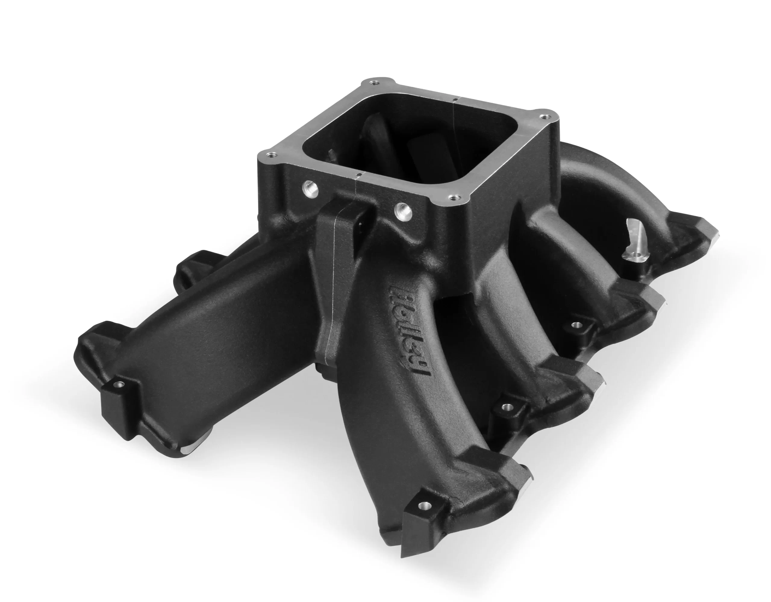 HOLLEY SINGLE PLANE 4500 CARBURETED SPLIT-DESIGN RACE INTAKE MANIFOLD- GM LS1/LS2/LS6 Split-Design Race Intake Manifold- GM LS1/LS2/LS6 Carbureted with Black Finish Part # 300-295BK - Image 10