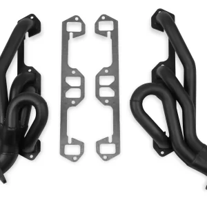 FLOWTECH SHORTY HEADERS - BLACK PAINTED 1996-2003 Dodge Ram/Dakota/Durango, 2WD & 4WD: 5.2L/5.9L: Tube Size 1.5"  Part #  91945FLT