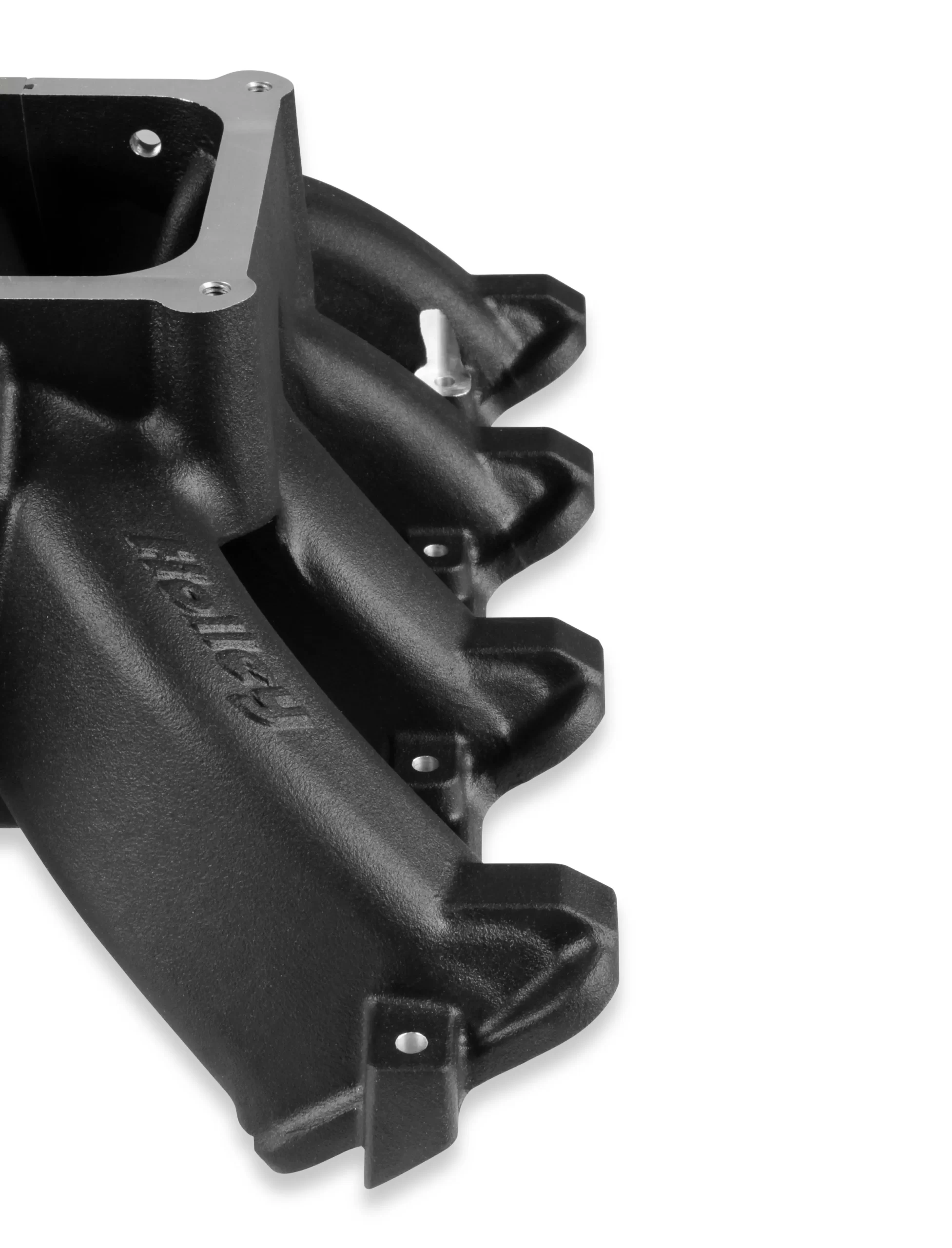 HOLLEY SINGLE PLANE 4500 CARBURETED SPLIT-DESIGN RACE INTAKE MANIFOLD- GM LS1/LS2/LS6 Split-Design Race Intake Manifold- GM LS1/LS2/LS6 Carbureted with Black Finish Part # 300-295BK - Image 11