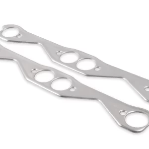 FLOWTECH HEADER GASKETS - ALUMINUM-LAYERED - 262-400 CHEVROLET SMALL BLOCK GEN I 1955-91 Flowtech, Dead Soft Layered Aluminum Material, Round Ports  Part #  99150FLT