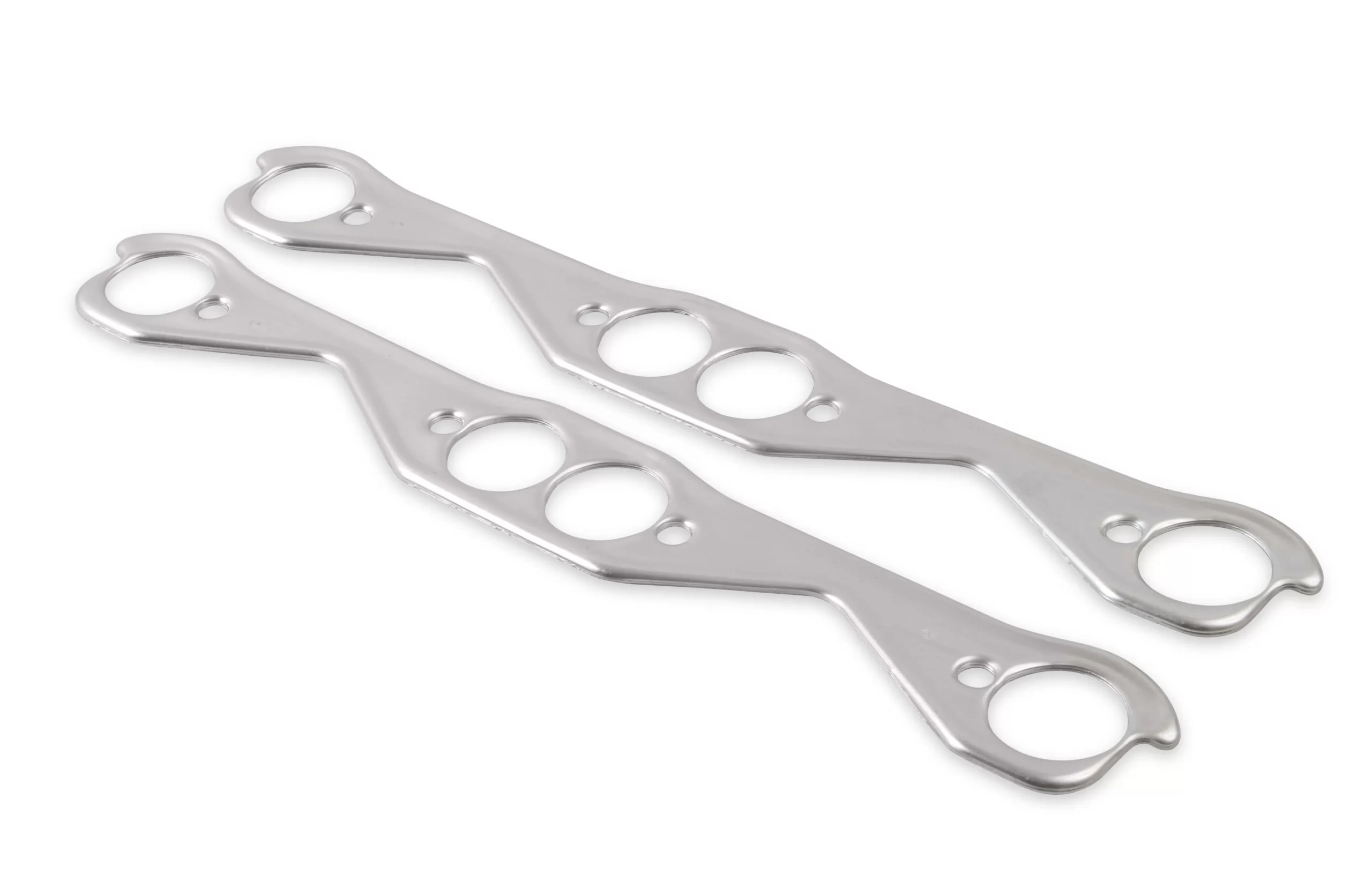 FLOWTECH HEADER GASKETS - ALUMINUM-LAYERED - 262-400 CHEVROLET SMALL BLOCK GEN I 1955-91 Flowtech, Dead Soft Layered Aluminum Material, Round Ports Part # 99150FLT