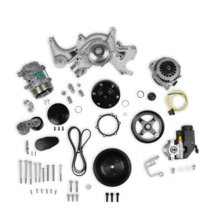 HOLLEY SMALL BLOCK CHEVY MID-MOUNT COMPLETE ACCESSORY SYSTEM Small Block Chevy Mid-Mount Complete Accessory System- Natural Finish  Part #  20-240