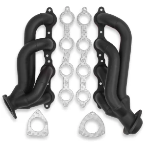 FLOWTECH SHORTY HEADERS - BLACK PAINTED 2003-2013 Chevy/GMC Silverado/Tahoe/Yukon 1 7/8" Shorty Header 2WD/4WD equipped with 6.0L LS V8 Engine  Part #  11143FLT
