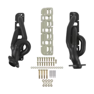 FLOWTECH SHORTY HEADERS - BLACK PAINTED 2009-2023* (*2019-2020 Classic Models) Dodge Ram 1500 HEMI V-8 5.7L, Tube Size 1-3/4" O.D., Black High Temp Paint  Part #  91950FLT