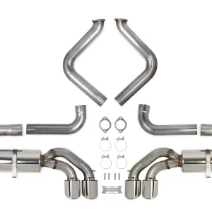 HOOKER BLACKHEART AXLE-BACK EXHAUST SYSTEM 1997-2004 C5 Corvette 5.7L 304SS 3 inch Axle-Back Exhaust System with Mufflers  Part #  70401343-RHKR