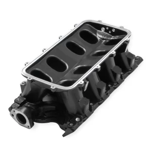HOLLEY 351W FORD HI-RAM CARBURETED MANIFOLD BASE Black Ford 351W (9.5" Deck) Ford Hi-Ram Intake Manifold Base  Part #  300-243BK