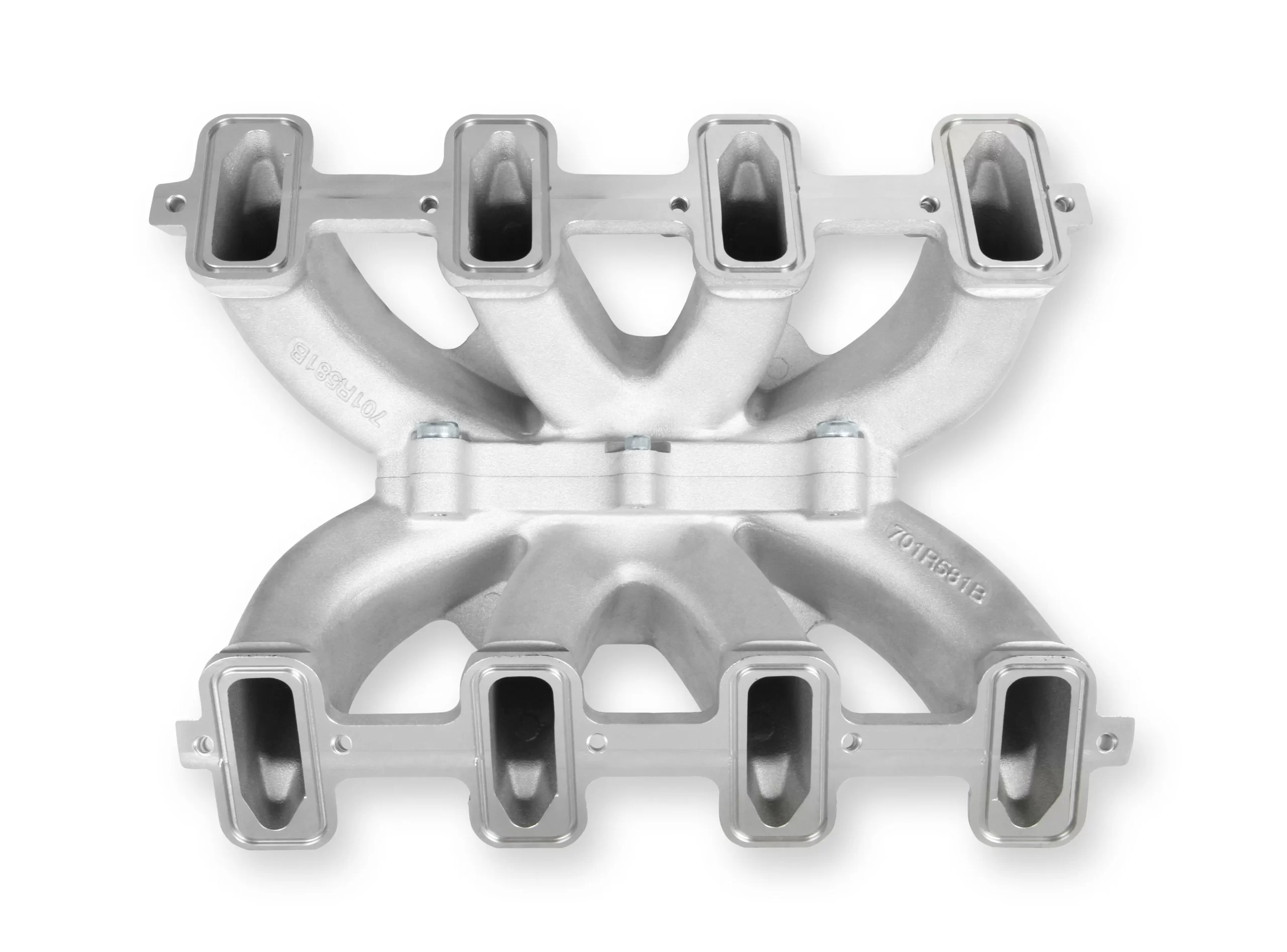 HOLLEY SINGLE PLANE 4500 CARBURETED SPLIT-DESIGN RACE INTAKE MANIFOLD- GM LS1/LS2/LS6 Split-Design Race Intake Manifold- GM LS1/LS2/LS6 Carbureted with Cast Finish Part # 300-295 - Image 12