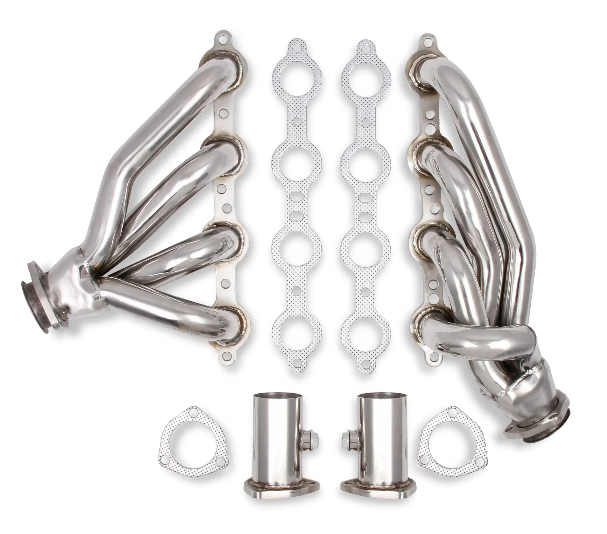 FLOWTECH SHORTY LS SWAP HEADERS - POLISHED 1982-2004 S-10 2WD LS Swap; Primary Tube Diameter 1-5/8", Collector Diameter 2-1/2", Polished Part # 11579FLT