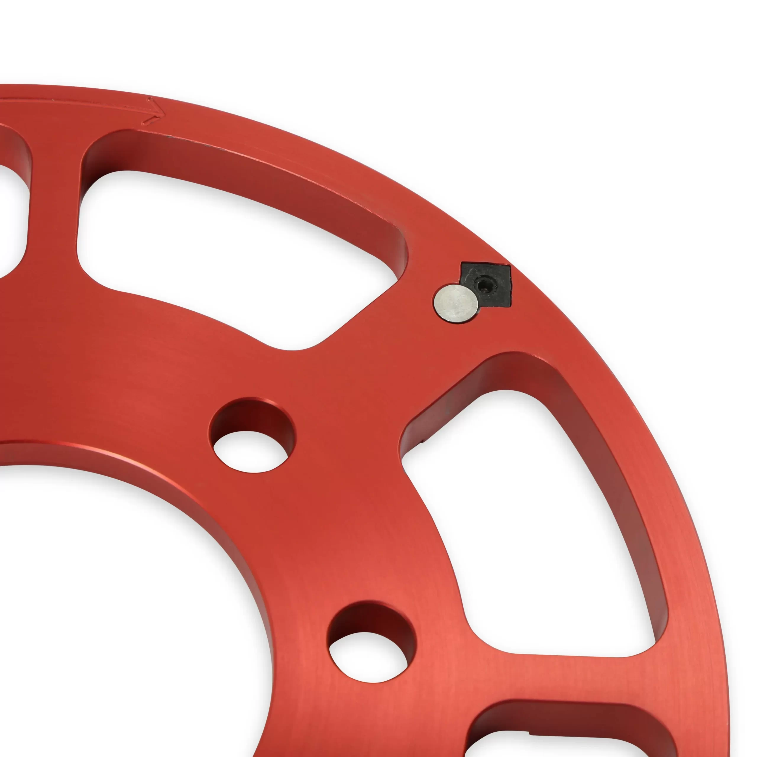 MSD CRANK TRIGGER KIT - FLYING MAGNET - HALL-EFFECT - LS GEN III/IV - 6.56 IN. Small Block Chevrolet - Gen III/IV - Adjustable Timing Pointer - Red Color - Red Diameter - 6.562 in. Make - Chevrolet Sensor Type - Hall Effect Part # 8618 - Image 8