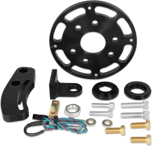 MSD CRANK TRIGGER WHEEL KIT - FLYING MAGNET - SBC - 6.25 IN. Small Block Chevy - Use with MSD 6/7/8 Series Ignition - Black   Color - Black    Diameter - 6.25"    Make - Chevrolet    Sensor Type - Magnetic Part #  86003