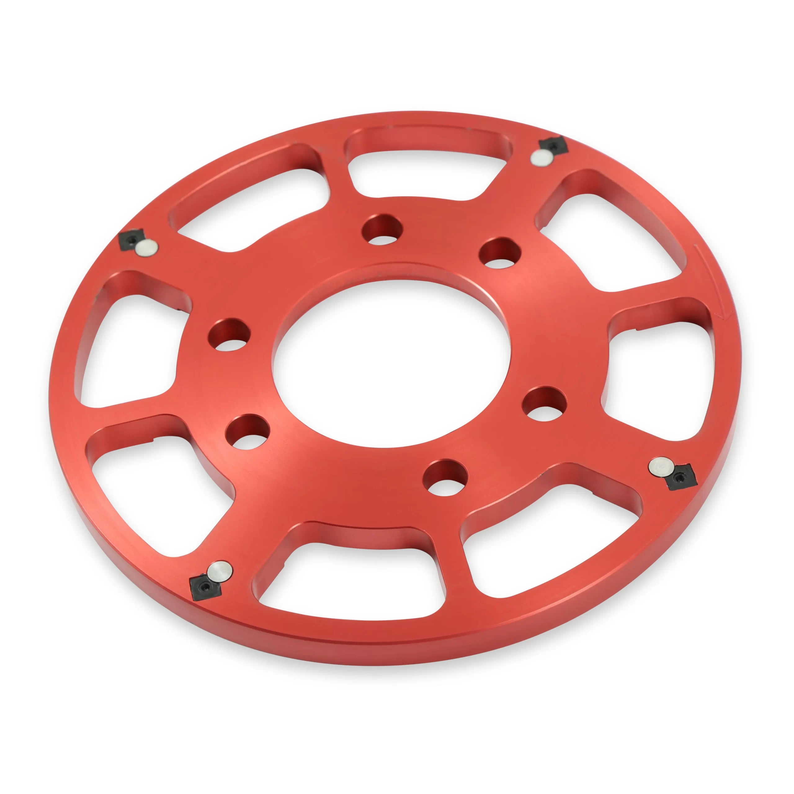 MSD CRANK TRIGGER KIT - FLYING MAGNET - HALL-EFFECT - LS GEN III/IV - 6.56 IN. Small Block Chevrolet - Gen III/IV - Adjustable Timing Pointer - Red Color - Red Diameter - 6.562 in. Make - Chevrolet Sensor Type - Hall Effect Part # 8618 - Image 6