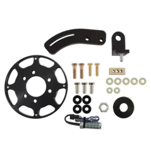 MSD CRANK TRIGGER WHEEL KIT - FLYING MAGNET - SBC - 7 IN. Small Block Chevy - Use with MSD 6/7/8 Series Ignition - Black   Color - Black    Diameter - 7"    Make - Chevrolet    Sensor Type - Magnetic Part #  86103