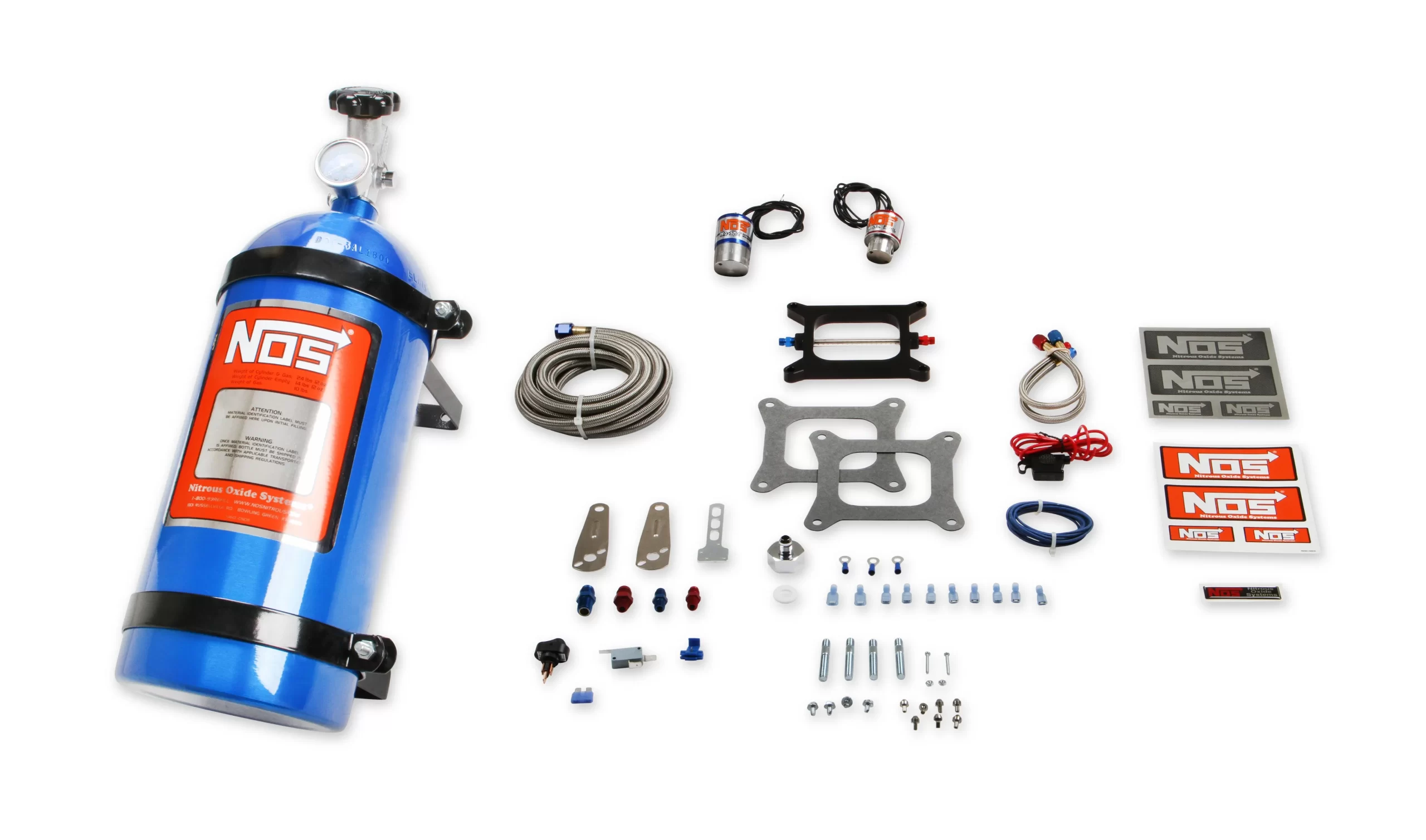 NOS BIG SHOT NITROUS SYSTEM (HOLLEY 4150 FLANGE) Big Shot Nitrous System Holley 4 bbl (Holley 4150 Flange) 190-300 HP with 10 lb bottle Part # 02101NOS - Image 4
