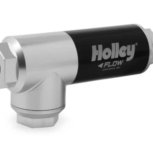 HOLLEY EFI FILTER REGULATOR -8AN Filter Regulator ASY - 8AN , 175 GPH, 10 Micron All aluminum housing is both clear and black anodized for corrosion protection. Internal Regulator is preset at 59.5 psi #12-875 has 3/8 NPT ports. #12-876 has -8AN o-ring ports.  Part #  12-876