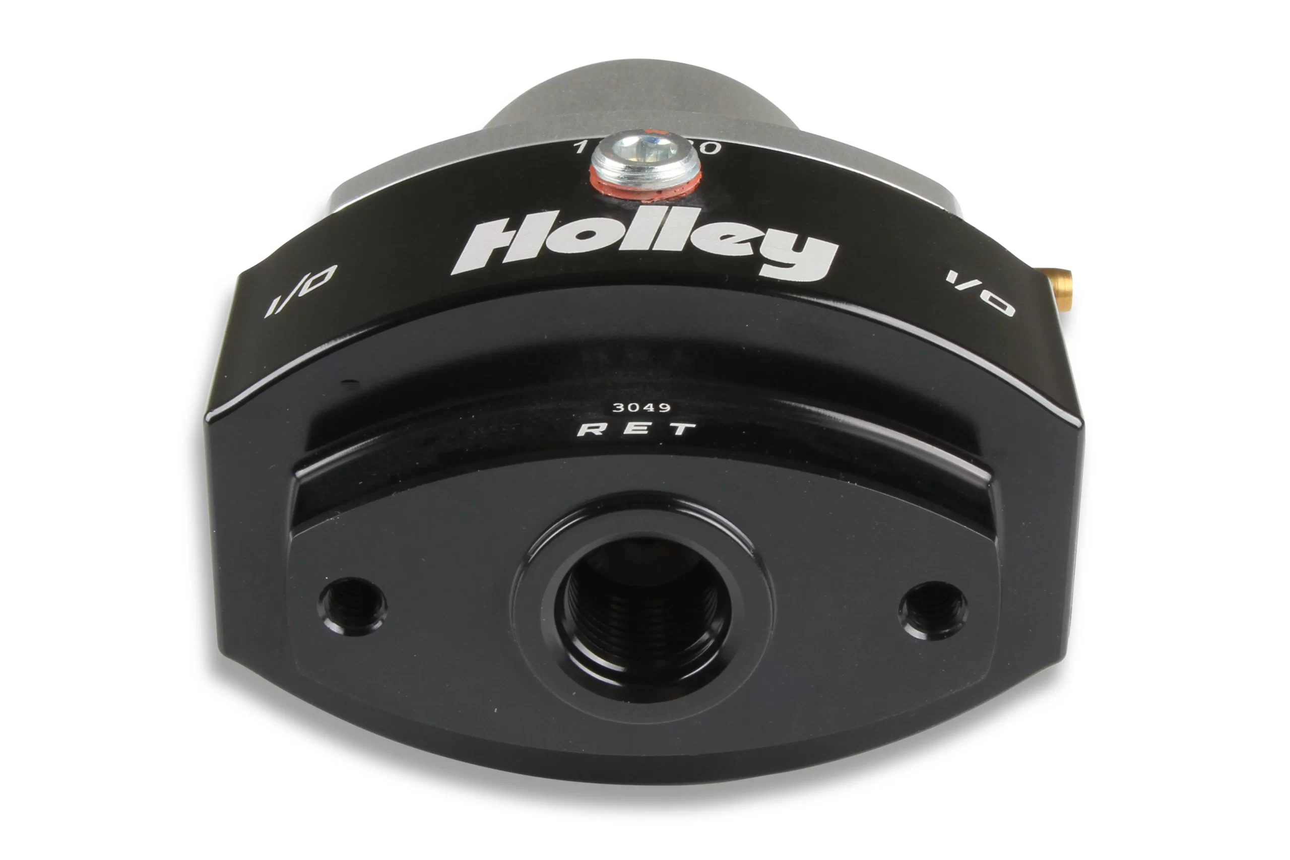 HOLLEY ADJUSTABLE BILLET BY-PASS REGULATOR-6AN KIT Adjustable billet by-pass return style fuel pressure regulator 6AN Kit with Fuel Pressure Gauge and Adapter Fittings Boost Reference - 1:1 Part # 12-880KIT - Image 5