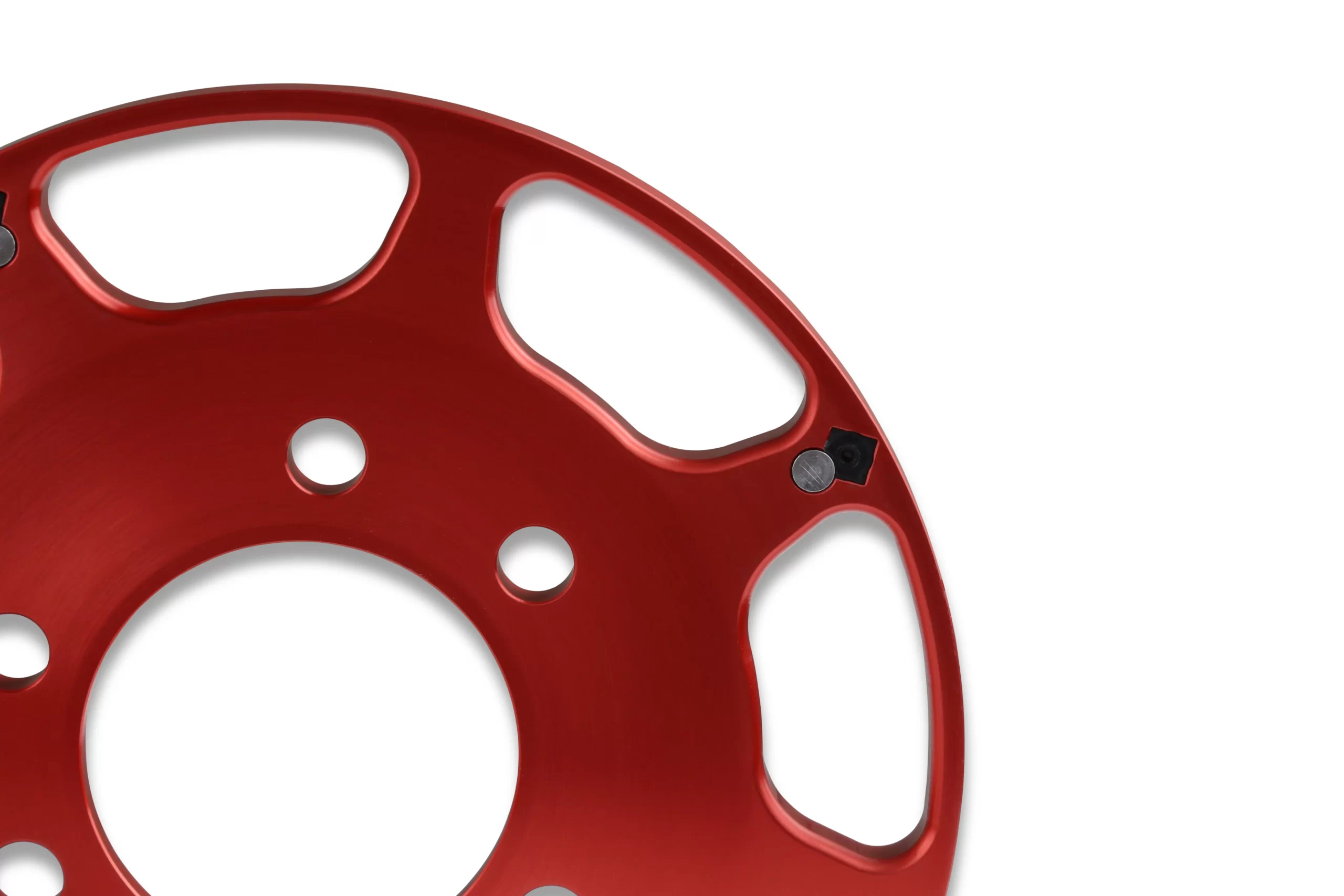MSD CRANK TRIGGER WHEEL KIT - FLYING MAGNET - HALL-EFFECT - 7 IN. Ford Coyote - Crank Trigger Wheel and Hall-Effect Crank Sensor - Red Color - Red Diameter - 7.00" Make - Ford Coyote Sensor Type - Hall Effect Part # 8647 - Image 4