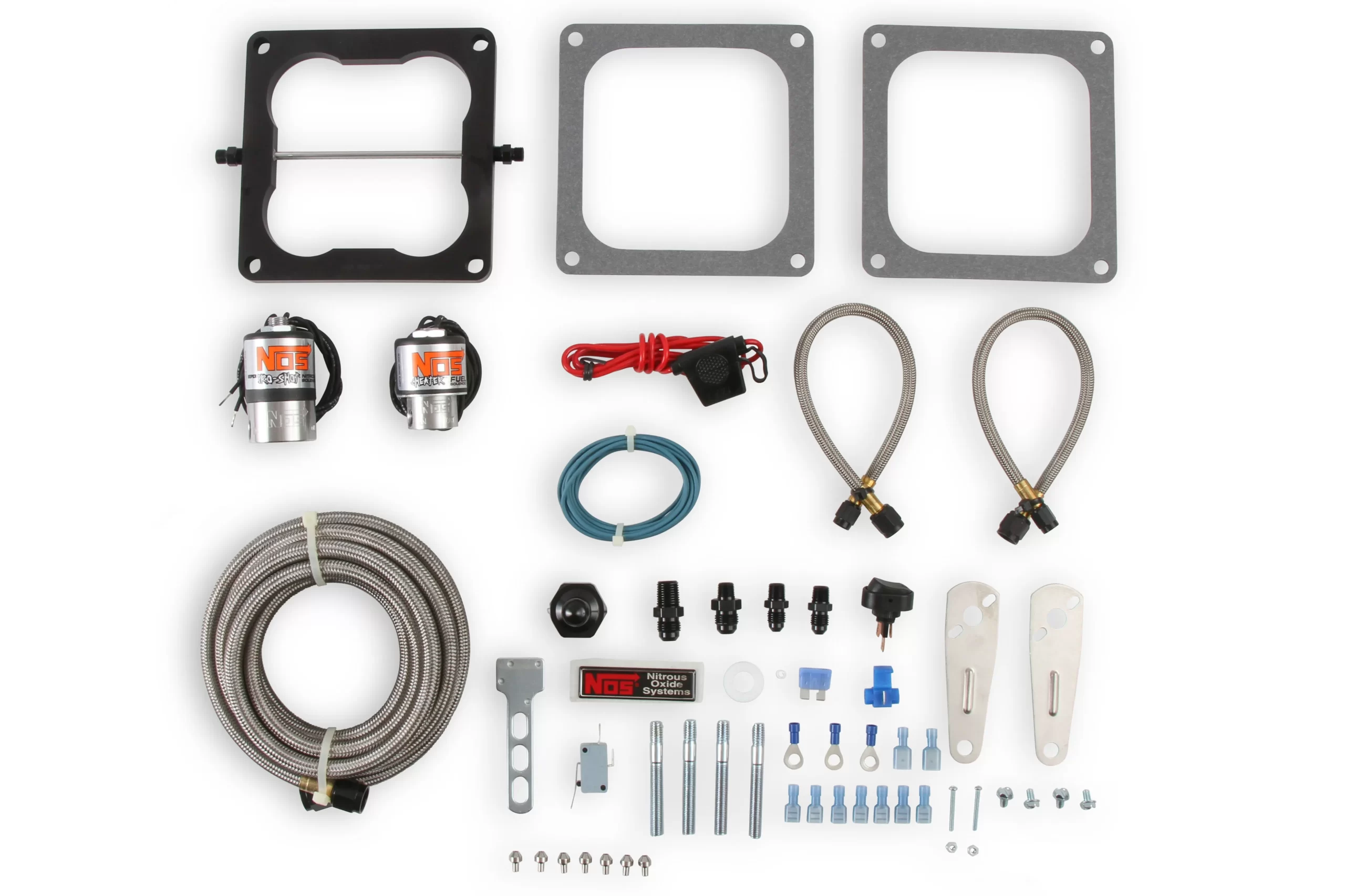 NOS BIG SHOT WET NITROUS SYSTEM FOR 4150 4-BARREL CARBURETOR Fits Holley 4150 and Carter AFB (late), 190-300 HP, includes Black 10 lb Bottle Part # 02101BNOS - Image 6