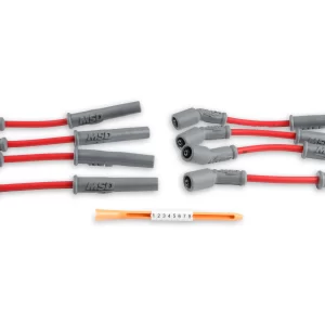 MSD SUPER CONDUCTOR SPARK PLUG WIRE SET -1999-05 GM TRUCK Red Jacket - Gen III LS 4.8/5.3/6.0  Part #  32829